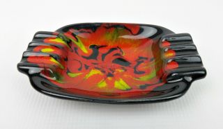 Vintage Mcm Drip Glaze 1960s Colors 65 - S California Usa Pottery Ashtray