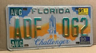 License Plate,  Florida,  Space Shuttle Challenger - Adf 062