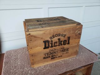 Rare Vintage George Dickel Tennessee Whisky Wooden Crate