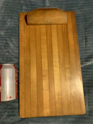Vintage Globe Wernicke Wood Clip Board With Label 15 1/2 " X 9 " Clipboard