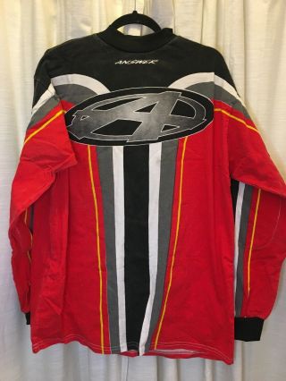 Vintage 90s Racing Motocross Long Sleeve T Shirt,  All Over Print Answer Size M