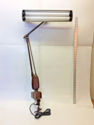 Vintage Industrial Dazor Floating Lamp Drafting Desk Mid Century Modern P - 2124