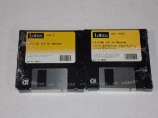Nos Vtg 1993 Lotus 1 - 2 - 3 4.  01 Windows Computer Pc Software Install Floppy Disks