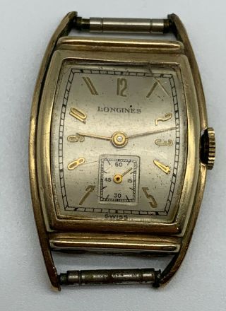 VINTAGE LONGINES WATCH CO 10K GOLD FILLED 17 JEWELS WRIST WATCH NOT RUNNING 3