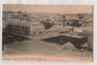 Vintage Postcard View Of The Valley,  Brisbane Queensland 1906