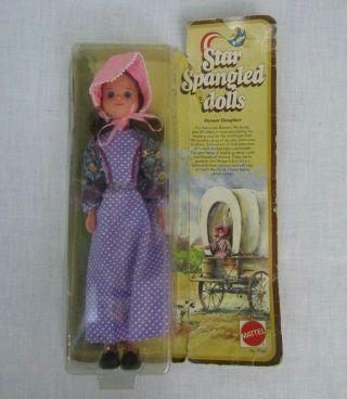 Vtg Star Spangled Doll Pioneer Daughter Box Mattel Sunshine Family A4