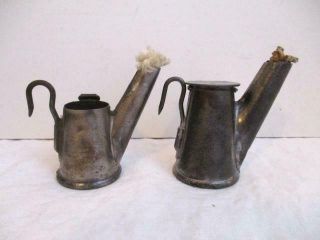 3 Antique Vtg Teapot Style Coal Miners/mining Caving Lamps - George Anton