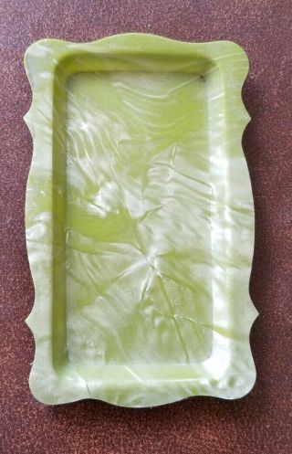 Antique Vintage Green Bakelite Soap Dish/tray