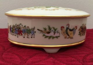 Vintage Lenox Partridge In A Pear Tree 12 Days Of Christmas China Christmas Box
