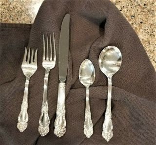 Reed & Barton Tiger Lily Silver - Plated 40pc Flatware Set - Service For 8 (set 2)