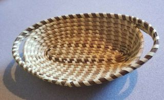 Vintage Charleston S.  Carolina Gullah Sweetgrass Basket Small Fanner