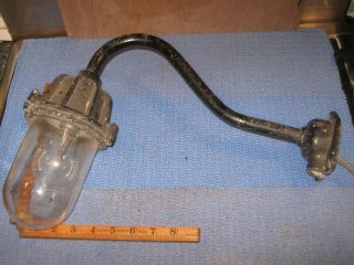 Vintage Coughtrie Sw10 Swan Neck Outside Lamp Light Fitting Industrial Factory