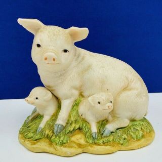 Pig Figurine Vintage Sculpture Hog Piglet Lefton 07835 Japan Porcelain Babies