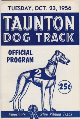 1956 Taunton Greyhound Program
