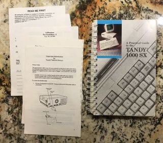 Vintage Tandy 1000 Sx Personal Computer Users/owners Manuals Documentation