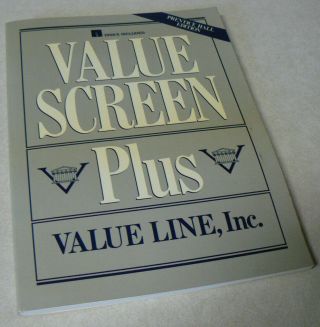 Value Screen Plus Investment Software System : 5.  25 Vintage Floppy Disk 1990 Ibm