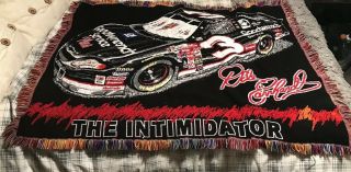Vintage Dale Earnhardt Sr.  Racing The Intimidator Nascar Throw Blanket