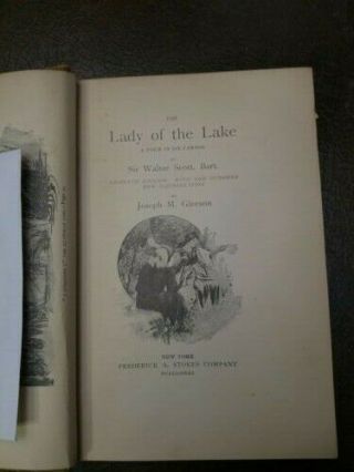 Walter Scott ' s Lady Of The Lake 1892 vintage antiquarian book 3