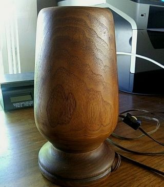Rare Mid - Century Modern Wooden Table Lamp Sconce Nightlight