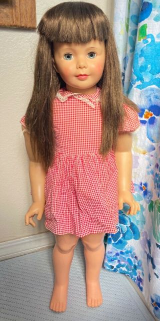 Vintage 1959 Ideal Patti Playpal Walker Doll G - 35 Brown Hair Blue Eyes 35 "