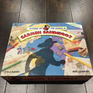 Vintage Where In The World Is Carmen Sandiego? Board Game 1992 Complete Rare