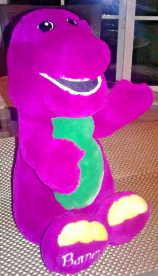 Barney Vintage 1992 Plush Stuffed Animal Purple Dinosaur Lyons Group 14 "