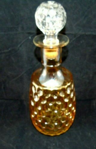 Vintage Old Forester Carnival Glass Whiskey Bottle Decanter Marigold Luster 2