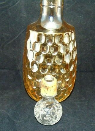 Vintage Old Forester Carnival Glass Whiskey Bottle Decanter Marigold Luster 3