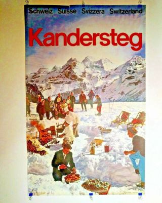 Kandersteg Switzerland Antique Vintage Travel Poster Print Switzerland