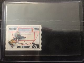Peter Forsberg Rare Swedish Postage Stamp Colorado Avalanche Sweden Hockey