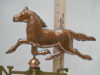 Vintage Tabletop Horse Weathervane Copper And Brass 2