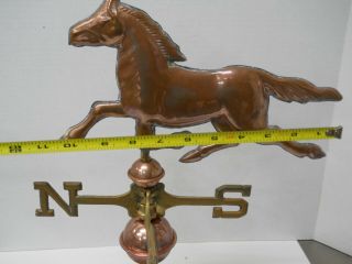 Vintage Tabletop Horse Weathervane Copper And Brass 3