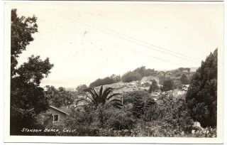 Rppc Stinson Beach Ca S.  B.  C 38 Vintage Postcard 1931