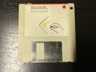 1984 Apple Macintosh Macpaint 3.  5 " Floppy Disk.