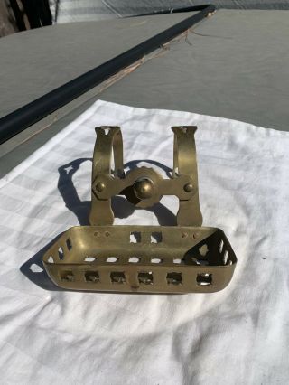 Vintage Brass Soap Dish Holder For Claw Foot Tub