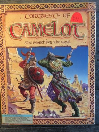 1989 Conquests Of Camelot The Search For The Holy Grail 5.  25 Floppy Ibm Pc Nr