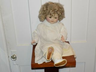 Vintage 26 Inch Composition Doll With Sleep Eyes