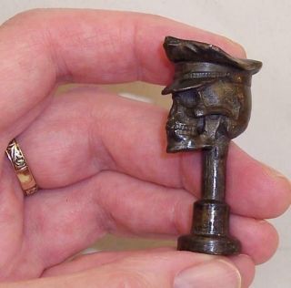 Rare Vintage German Officer Skull/death Head Pipe Tamper Miniature Bronze Brass