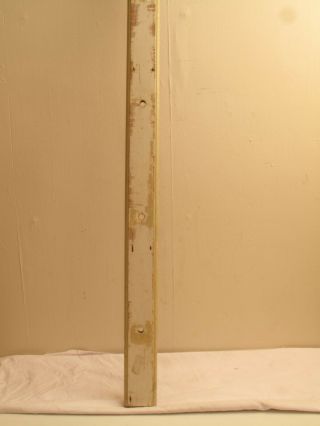 Vtg Antique Coat Rack Wood 63 1/4 " Distressed Paint Country Rustic Diy Add Knobs