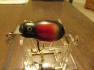 Rare Vintage Creek Chub Tiny Tim Wooden Fishing Lure Red Wing Blackbird In Vg/ex