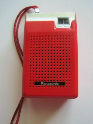 Vintage Retro Panasonic R - 1028 Transistor Am Portable Radio Red
