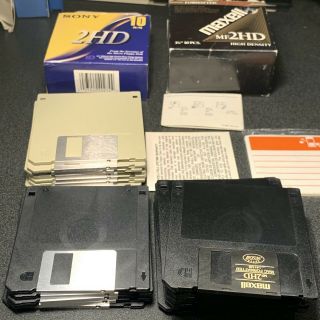 22 Old Stock 3.  5” Inch Floppy Disks 2hd Vintage Computer Mac Pc