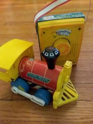 Vintage Fisher Price Toot Toot Train And Raindrops Keep Falling Musical Radio