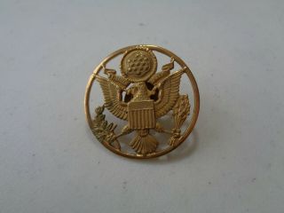 1 - 3/4 " U.  S.  Military Hat Badge Uniform Screw Back Pin Eagle E Pluribus Unum