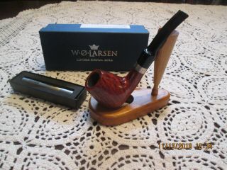 W O Larsen Limited Edition Smoking Pipe W/pipe Stand & Pipe Tool