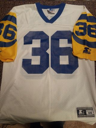 Vintage 90s Jerome Bettis Los Angeles Rams Starter Jersey Size 46 Nfl Rare Stl