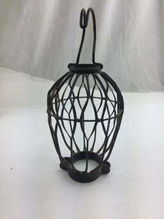 Vintage Industrial Hanging Wire Trouble Light - Drop Light Cage Steampunk Style