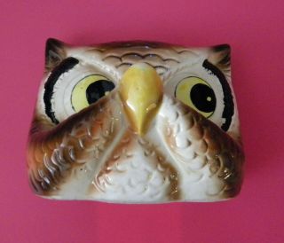 Vintage Ceramic Owl Eye Glasses Holder Made In Japan By Cmi Chadwick