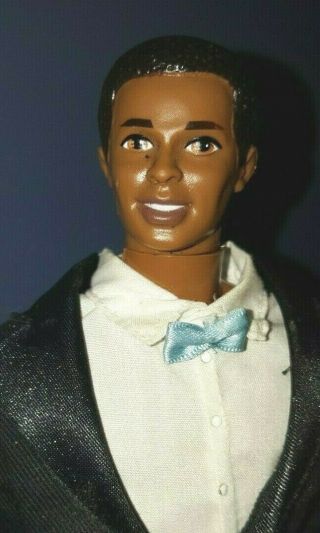 Vintage African American Male Ken Doll 1987 W/ Black Tuxedo Hard To Find