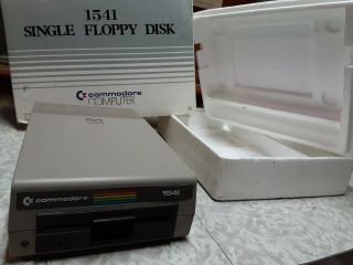 Vintage Commodore 1541 Single Floppy Disk Drive Computer No Power Cord W/box